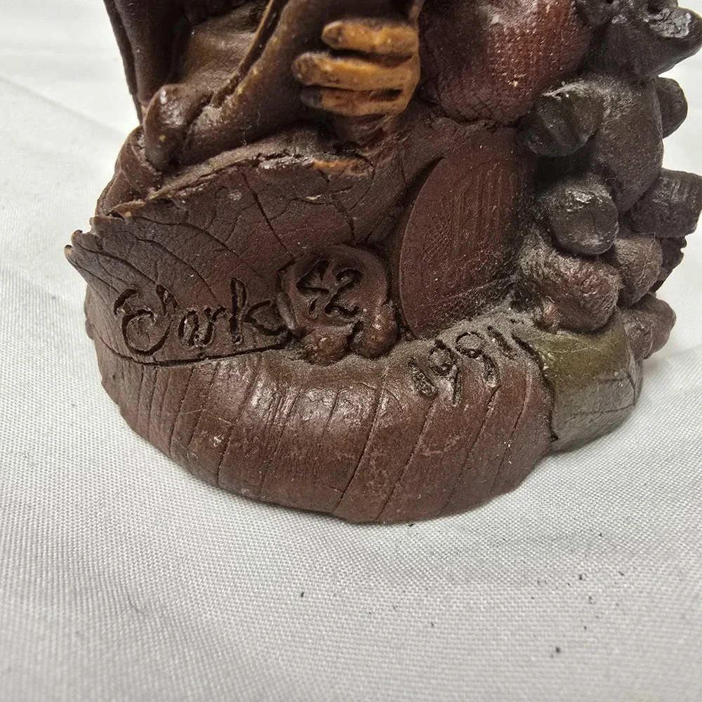 1991 Tom Clark Gnome Figure Yogi Baseball Glove Woodspirits Collection Used VTG